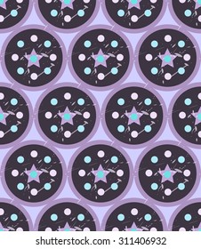 Grunge colorful abstract geometric seamless pattern. Vector