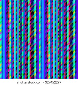 Grunge colorful linear seamless pattern.