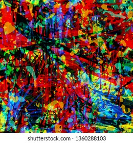 Grunge colorful seamless texture. Abstract vector background for web page, banners backdrop, fabric, home decor, wrapping