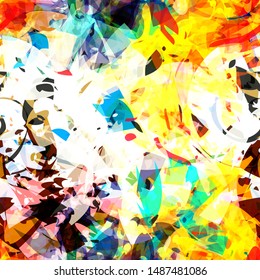 Grunge colorful seamless texture with different blots. Abstract vector background for web page, banners backdrop, fabric, home decor, wrapping