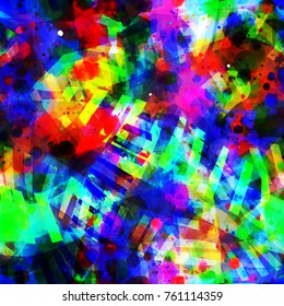 Grunge colorful seamless texture with spots and stripes. Abstract vector background for web page, banners backdrop, fabric, home decor, wrapping