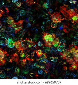 Grunge colorful shiny elements. Seamless pattern. Abstract vector background for web page, banners, fabric, home decor, wrapping
