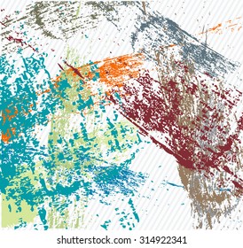 Grunge colorful texture background, abstract vector template. Vector illustration
