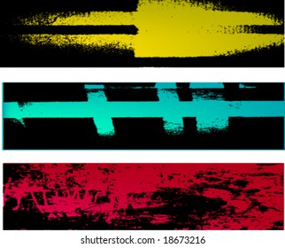 grunge colourful banners
