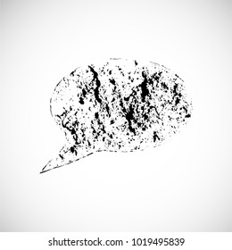 Grunge Comic Book Bubbles. Message Clouds with unique texture. Vintage style. Pop art.  Vector Design. 