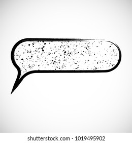 Grunge Comic Book Bubbles. Message Clouds with unique texture. Vintage style. Pop art.  Vector Design. 