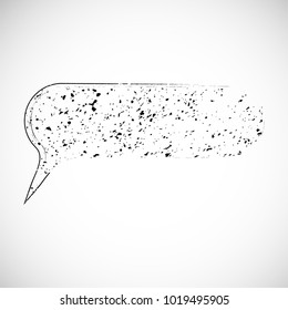 Grunge Comic Book Bubbles. Message Clouds with unique texture. Vintage style. Pop art.  Vector Design. 