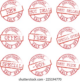 Grunge Commercial Stamps Set