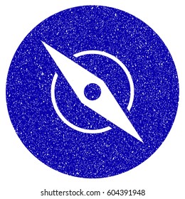 Grunge Compass rubber seal stamp watermark. Icon symbol with grunge design and dirty texture. Unclean vector blue emblem.