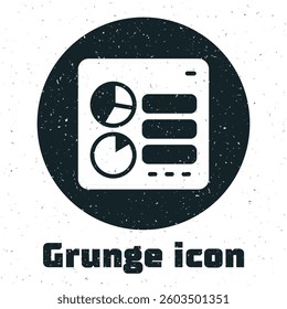 Grunge Computer api interface icon isolated on white background. Application programming interface API technology. Software integration. Monochrome vintage drawing. Vector