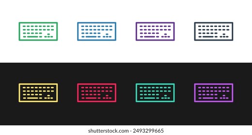 Grunge Computer keyboard icon isolated on white background. PC component sign. Monochrome vintage drawing. Vector