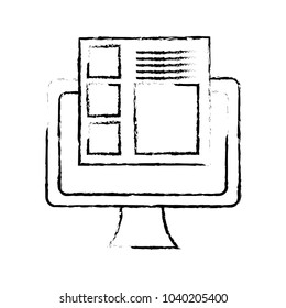 grunge computer technology with business document information