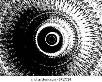 Grunge Concentric Circle Design