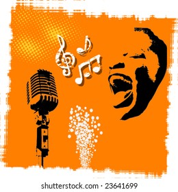 Grunge Concert Poster -Vector Art-