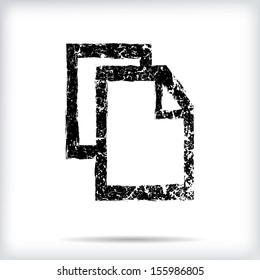 Grunge copy paste icon 