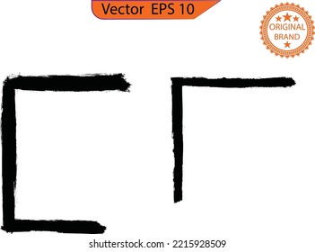 Grunge corners. Set of black grunge frames. Grunge Urban Texture Background. Dust Overlay. Distress Grain. 