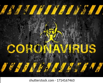 Grunge Coronavirus strukturierter Hintergrund. Vektorillustration.