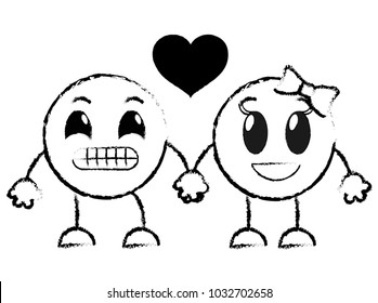 grunge couple ups and happy face emoji