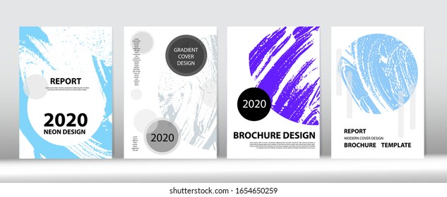 Grunge Cover Vector Design. Soap Textured Corporate Identity Set. Modern Cover Set. Dreamy Foam Wallpaper. Fluid Soap Paper. Distressed Hand Painted Business Magazine. Cool Simple Booklet Design.