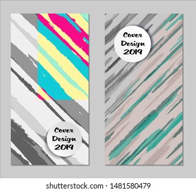 Grunge Covers with Form Set of Two Vertical Covers