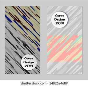 Grunge Covers with Form Set of Two Vertical Covers