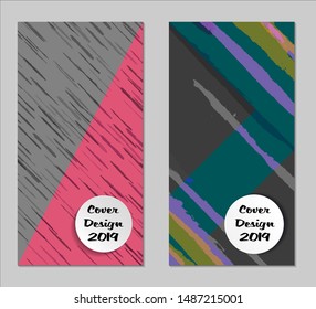 Grunge Covers with Form Set of Two Vertical Covers
