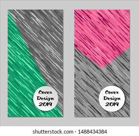Grunge Covers with Form Set of Two Vertical Covers