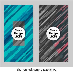 Grunge Covers with Form Set of Two Vertical Covers