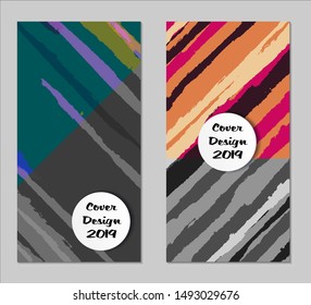Grunge Covers with Form Set of Two Vertical Covers