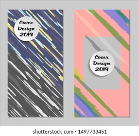 Grunge Covers with Form Set of Two Vertical Covers