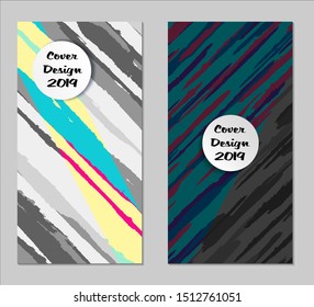 Grunge Covers with Form Set of Two Vertical Covers