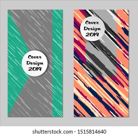 Grunge Covers with Form Set of Two Vertical Covers