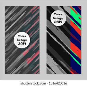 Grunge Covers with Form Set of Two Vertical Covers