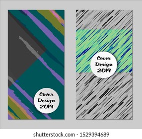 Grunge Covers with Form Set of Two Vertical Covers