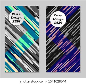 Grunge Covers with Form Set of Two Vertical Covers