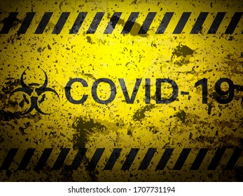 Fondo grunge covid-19 texturado. Ilustración vectorial.