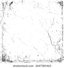 Fundo de textura de borda rachada do Grunge. Projeto antigo quadro angustiado com borda áspera e vintage padrão de rascunho. Fundo grunge preto e branco abstrato.
