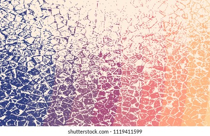 Grunge cracks effect texture. Cracked concrete wall. Gradient paint