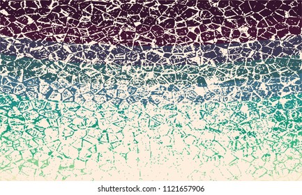 Grunge cracks effect texture. Cracked concrete wall. Gradient paint