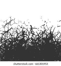 Grunge Cracks Effect Texture. Cracked Concrete Wall. Vector Background