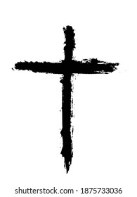 Grunge Cross Crucifix Brush Stroke