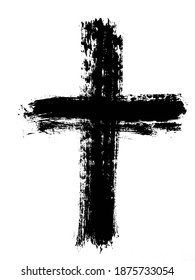 Grunge Cross Crucifix Brush Stroke