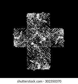 Grunge cross. Vector