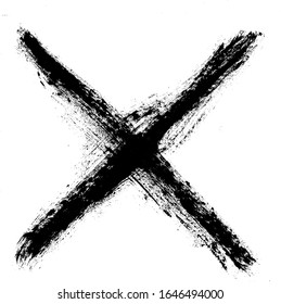 Grunge Cross X Brush Stroke
