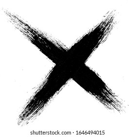 Grunge Cross X Brush Stroke