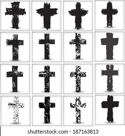 grunge crosses