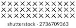 Grunge crosses, brush strokes, x mark, lines, ink smudges, hand-drawn scribble shapes. Handmade sketchy marks, acrylic stains, charcoal streaks. Paint textures, dry brush effect. Vector illustration