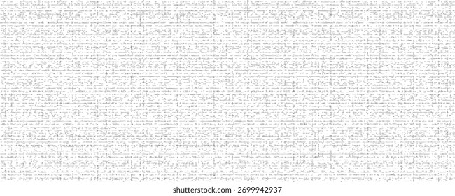 Textura de hachura cruzada grunge sem fundo. Papel com uma grade cinza de rabiscos e arranhões em cruz. Fundo da intermitência. Ilustração vetorial editável.