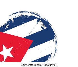 grunge cuba flag vector art