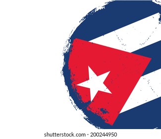 grunge cuba flag vector art